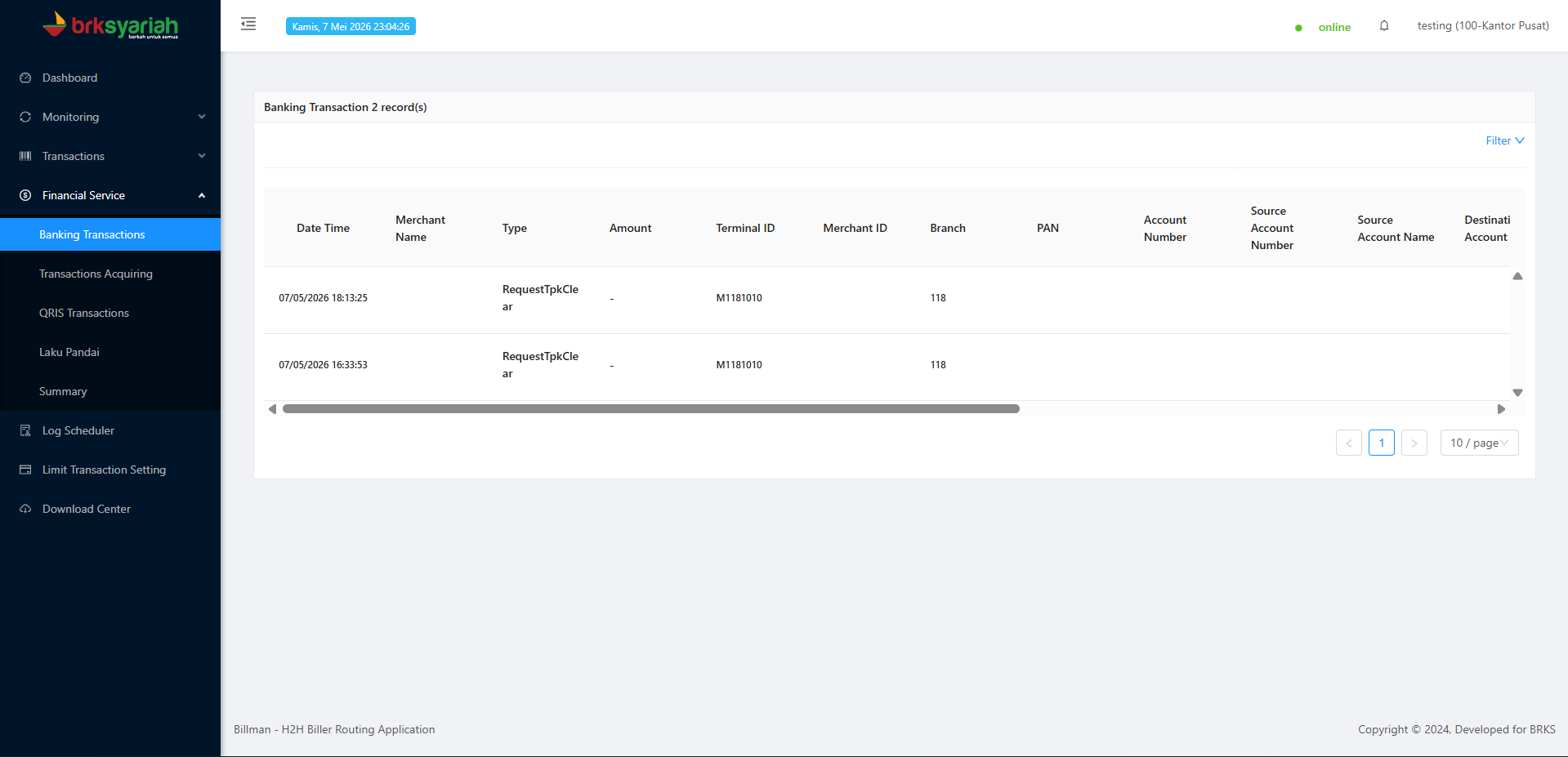 Biller Management System Demo
