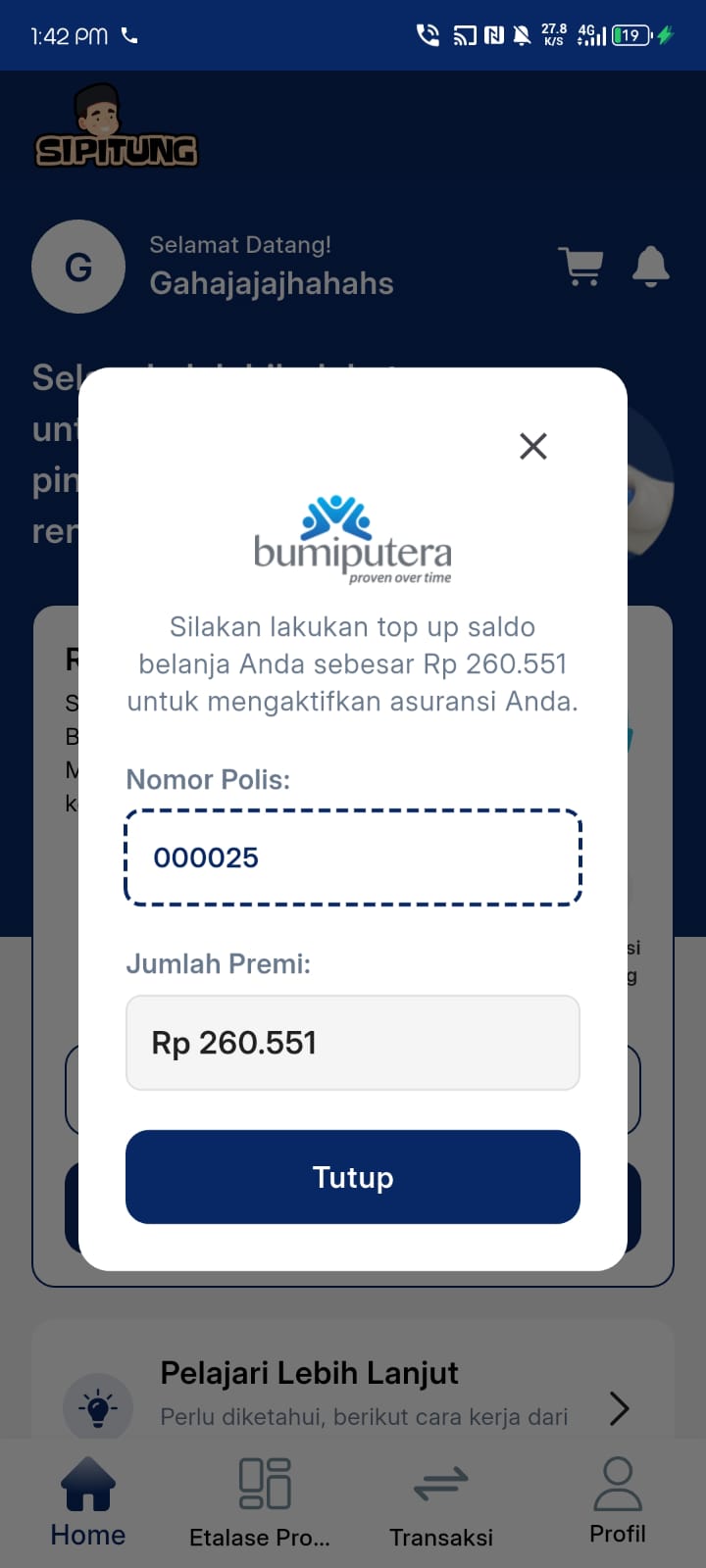 SIPITUNG Bank Jakarta Screenshot 3