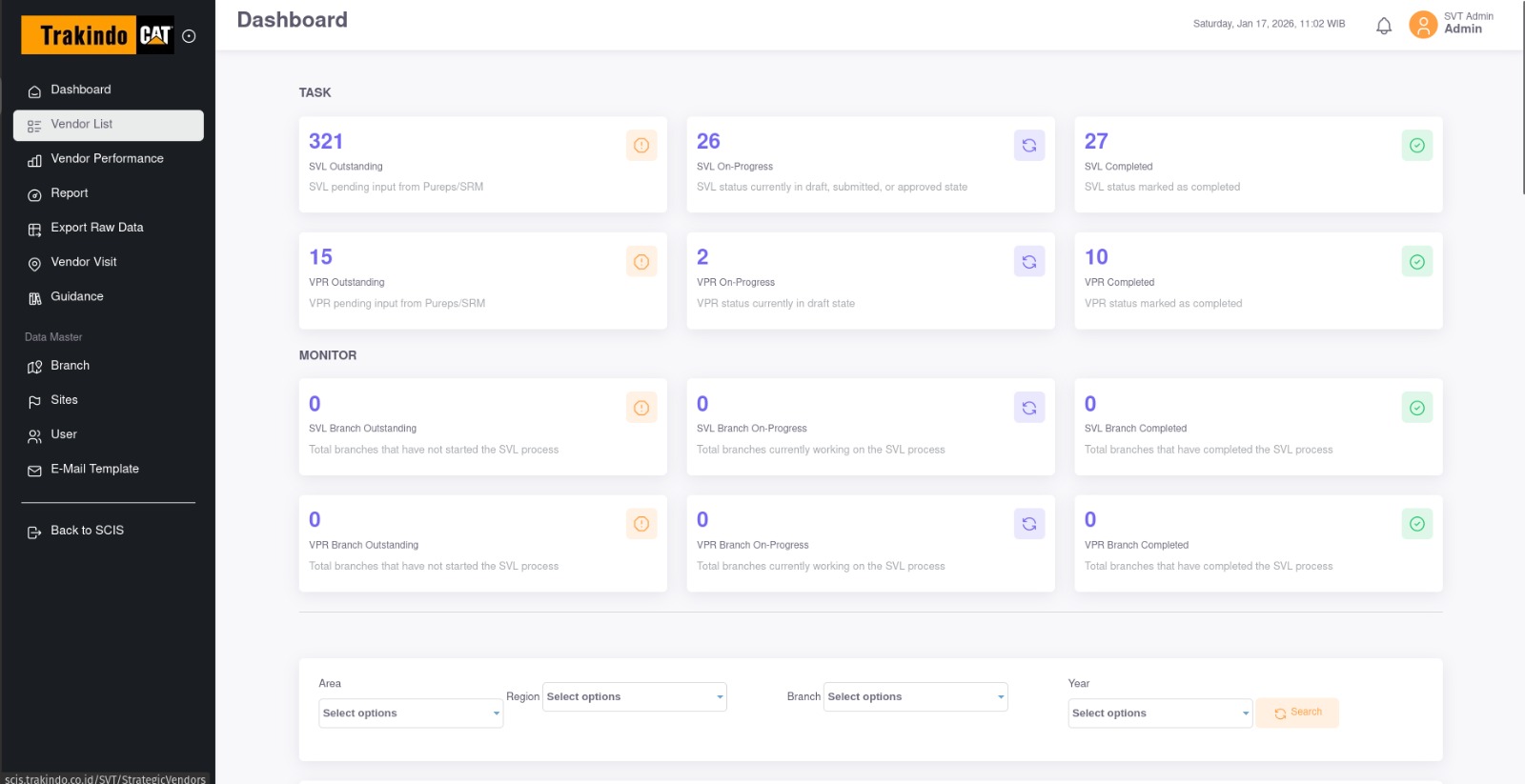 Trakindo Strategic Vendor Tools Screenshot 5